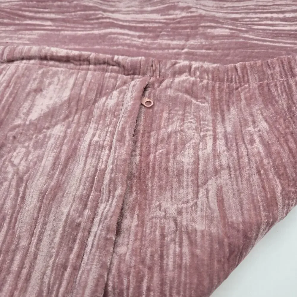 Crushed Velvet Pink Pillow Covers 23x23
